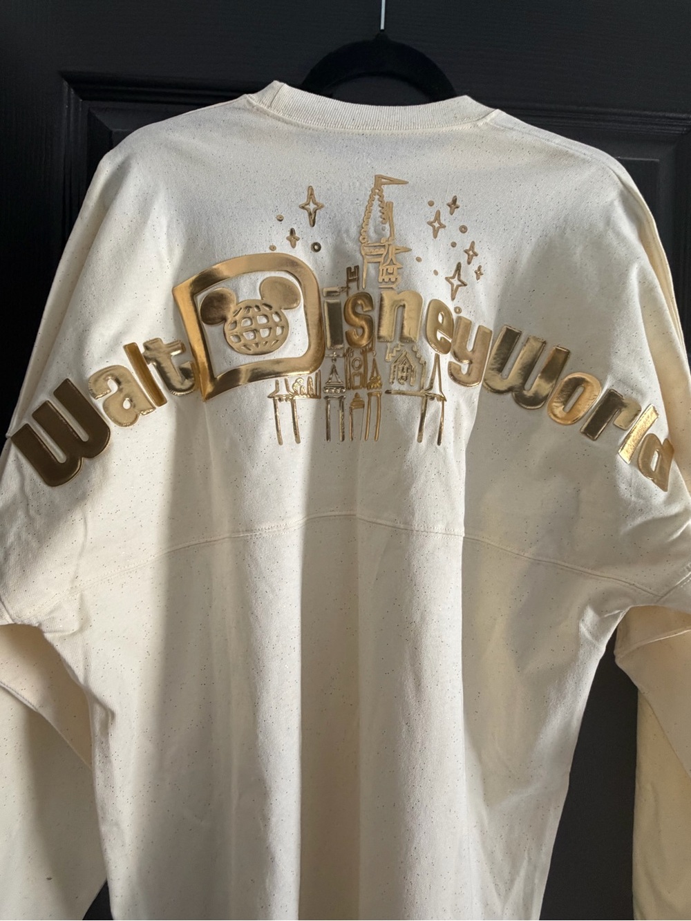Disney oversized sweatshirt size M with Metallic Gold Castle Emblem